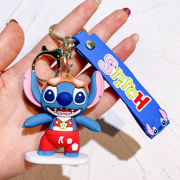 1 stk Animationstegn Disney Stitch Nøglering Vedhæng