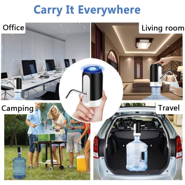 Elektrisk dricksvattenflaskpump, USB laddningsautomatik, ZQKLA