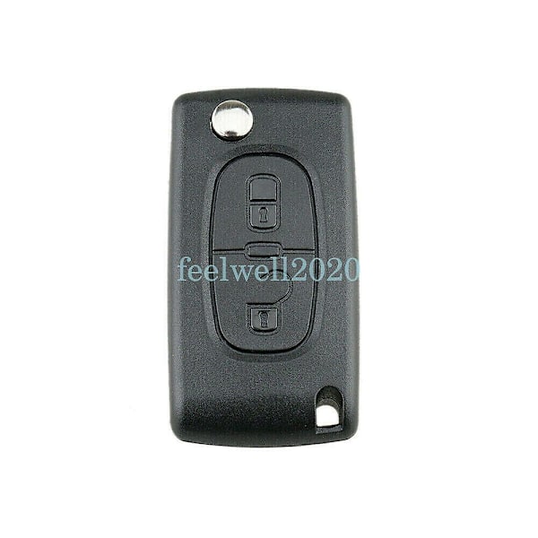 2 knapper til citroen c2 c3 fjernbetjening flip nøgle fob etui skal va2 klinge ce0536
