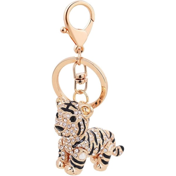 Søt Rhinestone Metal Tiger nøkkelring (stil a) for veske, nøkkel, ZQKLA