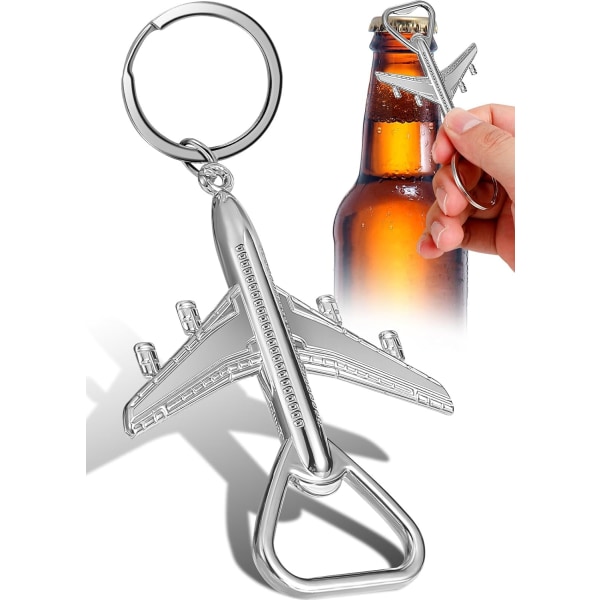 Lentokoneen metallinen pullonavaaja avaimenperä, lentokonesisustus Beer Lover Op