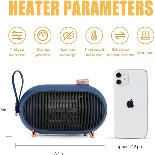 Discount Space Heater - Bærbar Mini Heater til hjemmet og af, ZQKLA