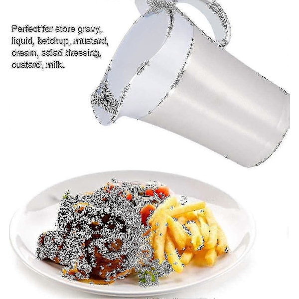 Dobbelt Isoleret Sauceskål med Hængslet Låg, ideel Rustfrit Stål Gravybåd (750ml)