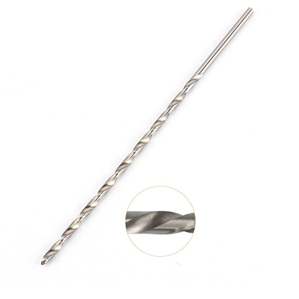 4mm Ekstra Lang Bor 200mm Rett Spiralbor HSS Syli, ZQKLA