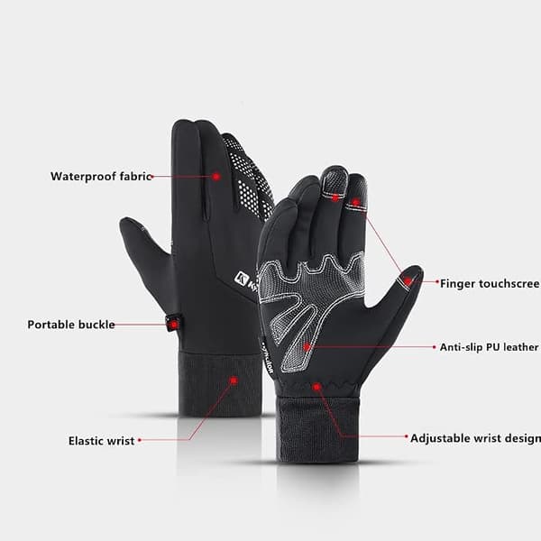 Vinter termiske handsker Touchscreen handsker Anti-slip håndflade Vind, Størrelse XL