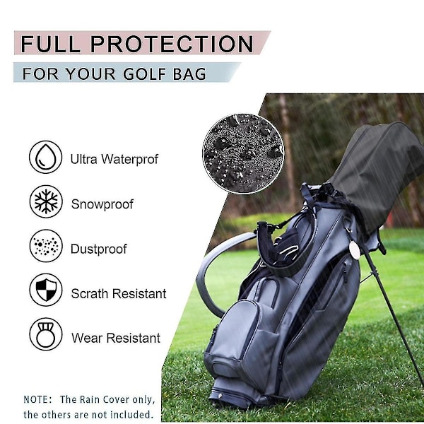 Golf Bag Rain Cover Hood, Golf Bag Rain Cover, kompatibel med Tour Bags/golf Bags/carry Cart/stand