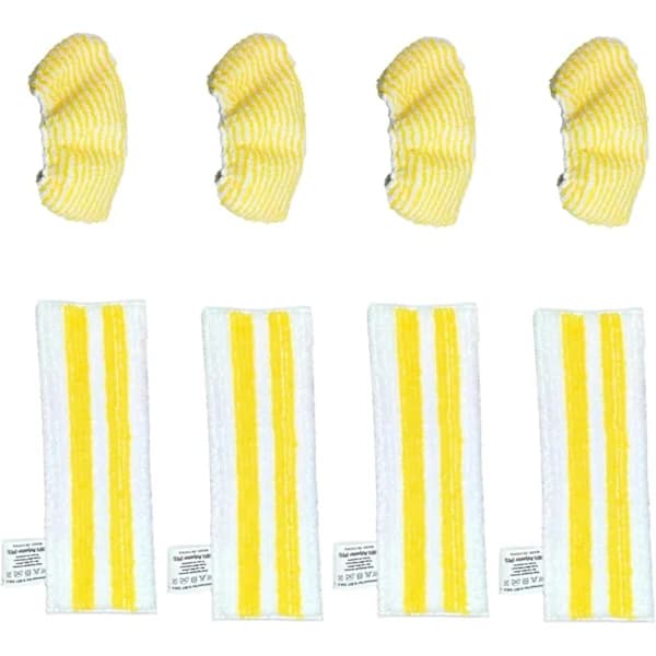 8 stk. dampmoppepuder til Kärcher SC2 SC3 SC4 SC5 damprenser mikrofiber moppeklud sæt