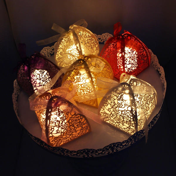 Paket med 100 Laserutskurna Ros Candy Boxes, Favor Boxes 2.5\"x 2.,ZQKLA