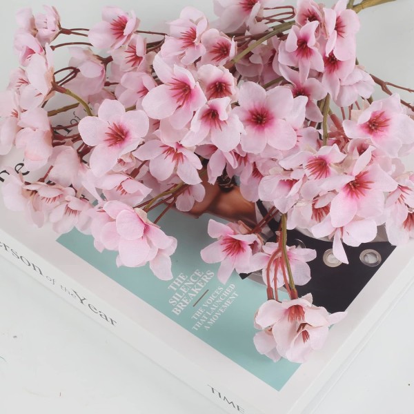 Set med 4 Konstgjorda Körsbärsblommor Dekoration, ZQKLA