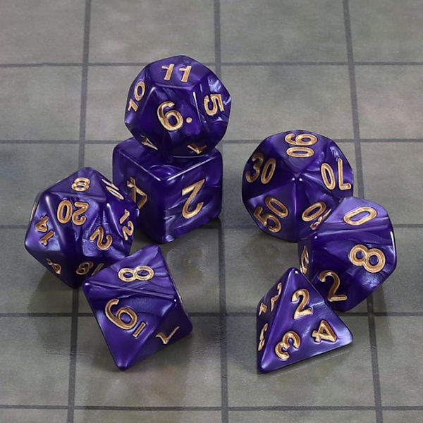 DND Polyedriskt Tärningsset med Tärningspåse för Dungeons and Dragons, ZQKLA