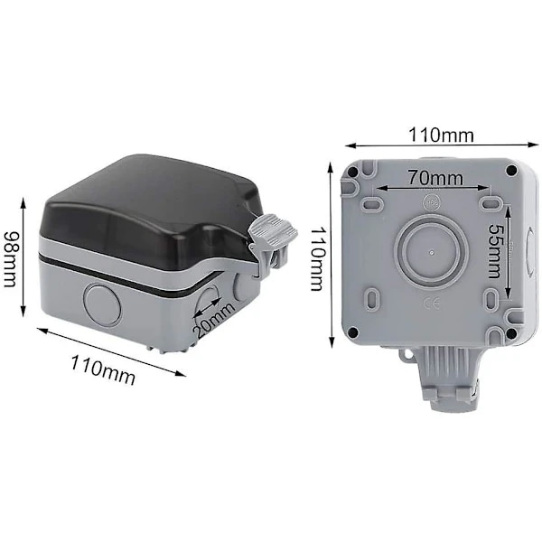 Outdoor Socket for Garden Weatherproof USB Socket Wall Mounted