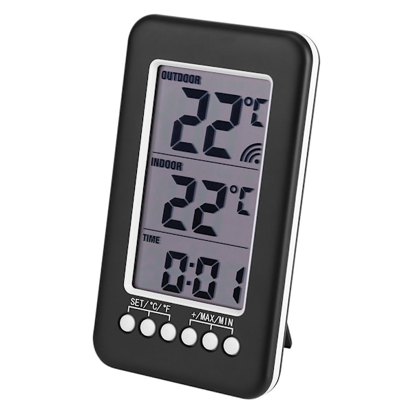 LCD Digital Temperaturmåler Termometer Indendørs Udendørs med, ZQKLA