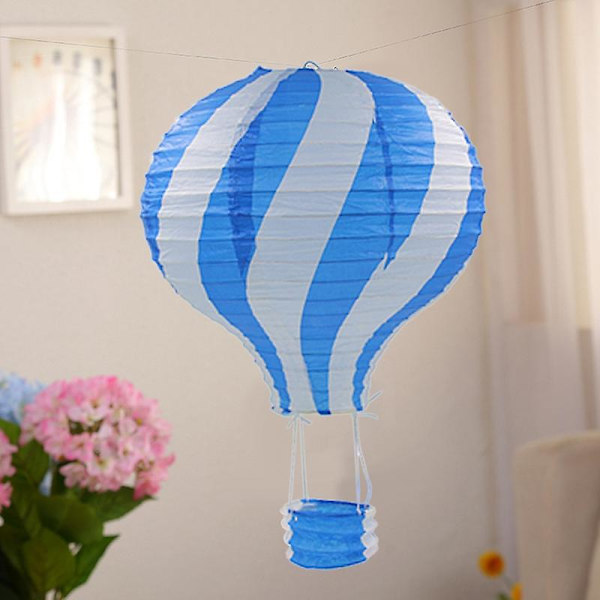 30 cm randig luftballong papperslykta barnkalas festlokal korridor hängande dekoration Orange