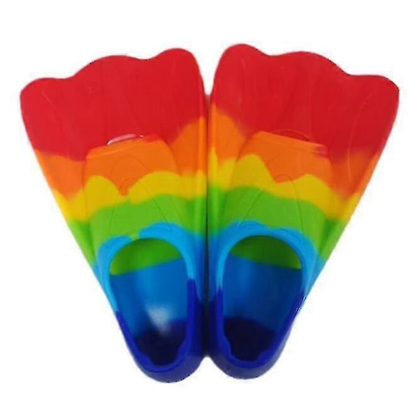 Simfötter, simträningsfötter för barn för längdsimning red rainbow 24to26