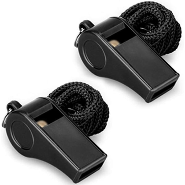 Visselpipa, 2-pack Plast Sportvisselpipor med Snodd, Hög, ZQKLA