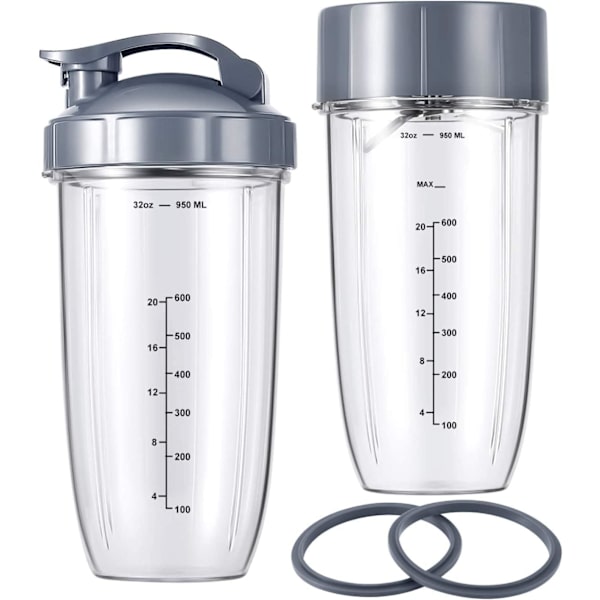7 Dele Blender Kopper & Blad Udskiftningssæt 32oz Stor Kop med