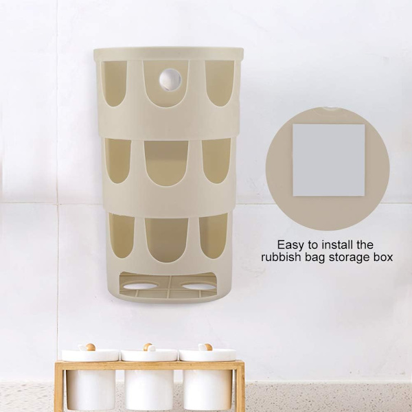 Plastikposeholder, vægmonteret posedispenser til plastikposer, ZQKLA