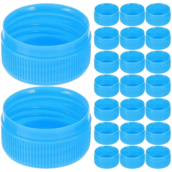 100 st Plastflasklock Plastflaskskydd Färgade Flasklock DIY Drickflasklock Barn Utbildning Light blue