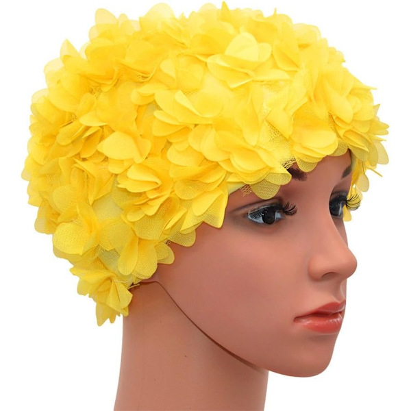 Simbadsbadmössa i spets för kvinnor - Retro, vintage stil - Blomma, ZQKLA