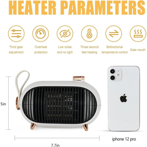 Discount Space Heater – Bärbar minivärmare för hem och hemma, ZQKLA