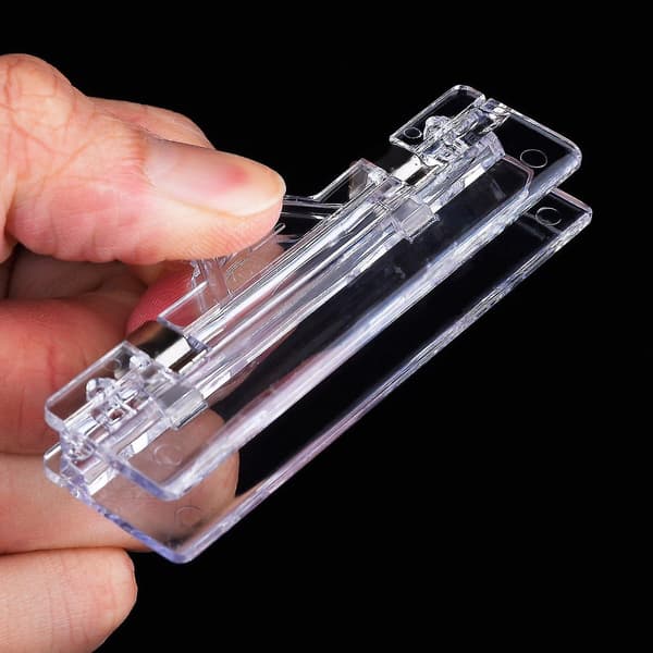 25-pack Plastroterande Skyltklämmor Varuskyltklämma Displayklämma Hållare Stativ, Klar