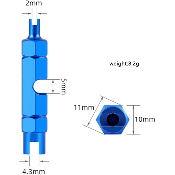 Ventilkärneborttagare i aluminiumlegering för cykel, Cykelventil Cor, ZQKLA