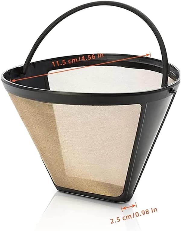 2 Pak Permanente Kaffeefiltre 8-12 Kopper Rustfrit Stål Coff,ZQKLA