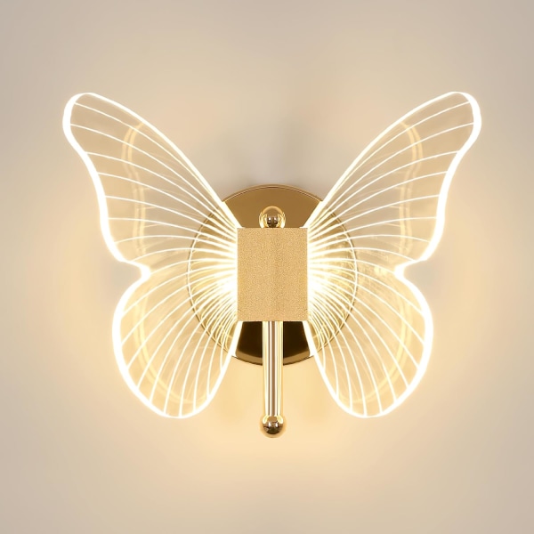 10W LED-vägglampa，Creative Butterfly-vägglampa, 3-färgsjustering