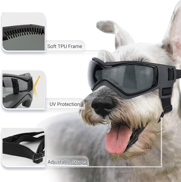 Hunde Solbriller Medium Ras UV Beskyttelse Pug Hundebriller for Sm