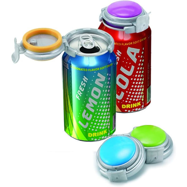 Fizz-Keeper -purkkipumppu ja -kaadin, Sekalaiset värit (4 kpl pakkaus), ZQKLA