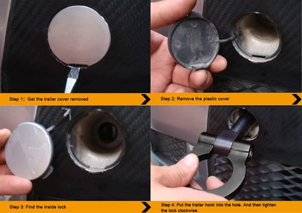 Universal Bil Auto Tilhenger Aluminium Legering Front Slepekrok, ZQKLA