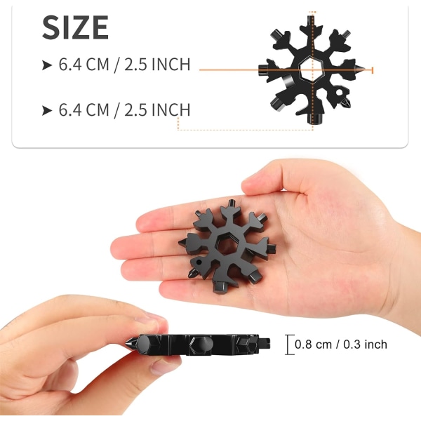 Snowflake Multi-Tool 18 in 1 Kannettava ruostumaton teräs Almigh, ZQKLA