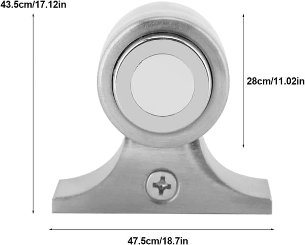 1 st (Borstad stål) Magnetisk Dörrstopp, ZQKLA