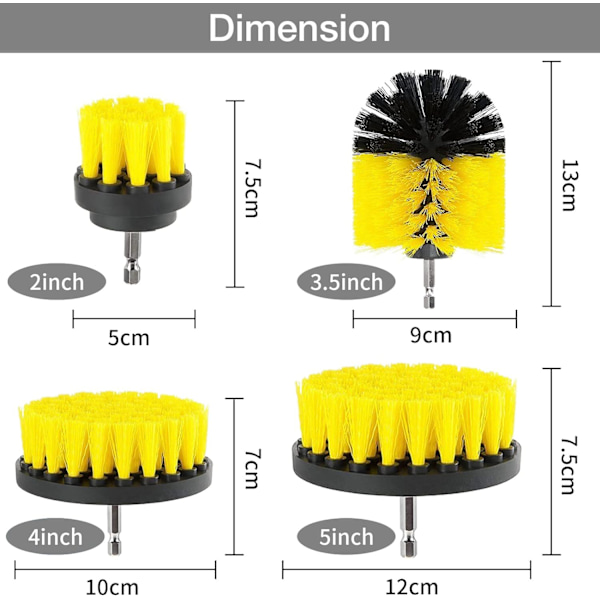 Dewenwils Borstset för Borrmaskin, 4-pack, Rotationsborste
