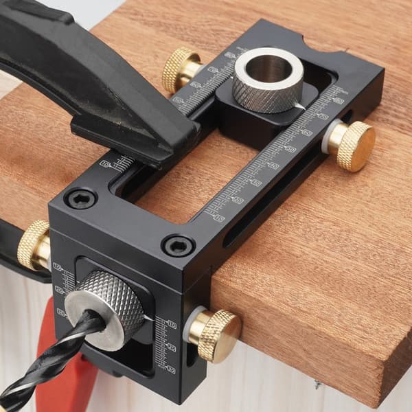 2 i 1 Justerbar Treskrujigg, 4 Hull Bor Guide Kit