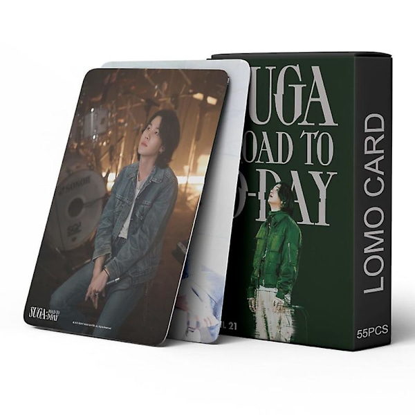 Kpop Suga Lomo Card Suga D-day Postcard Album New Photo Print Cards Picture Collection For Fans Collectible Cards