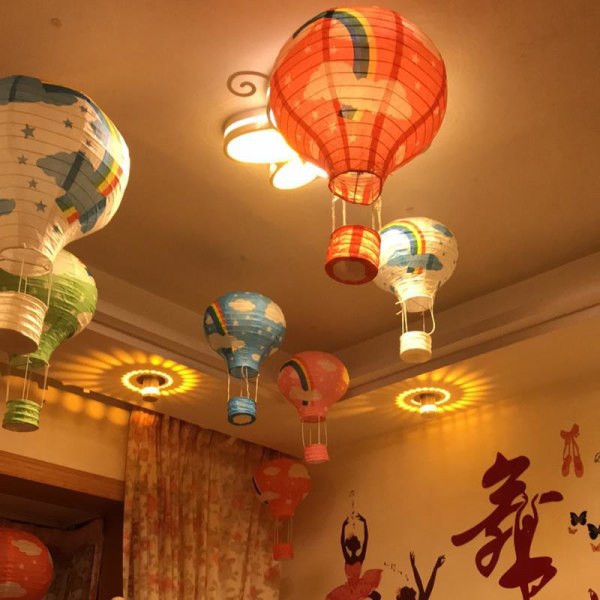 4 stk Barnas dag varmluftsballong papir lanterne dekorasjon, ZQKLA