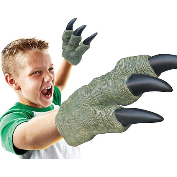 2 Pak Dinosaur Kløer Legetøj Overdimensioneret Dino Velociraptor Gummi, ZQKLA