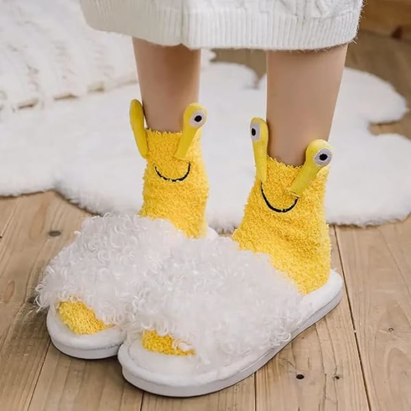 6 Par Fuzzy Socks Korall Fleece Snigelformade Varma Golv Candy Co