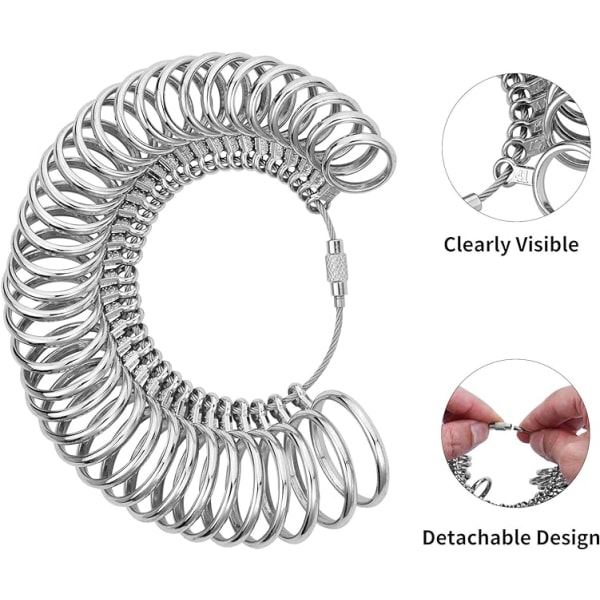 Ringstorleksmätare i Metall - Fingerstorleksmätare - Ringstorleksverktyg