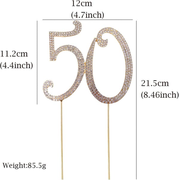 50 Kagepynt Premium Glitrende Krystal Rhinestone Kagepynt Kage