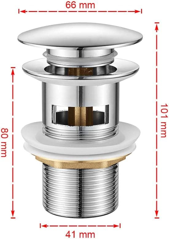 Badrumsavlopp, Pop-Up Sänka Avlopp, Krom, Silver, ZQKLA