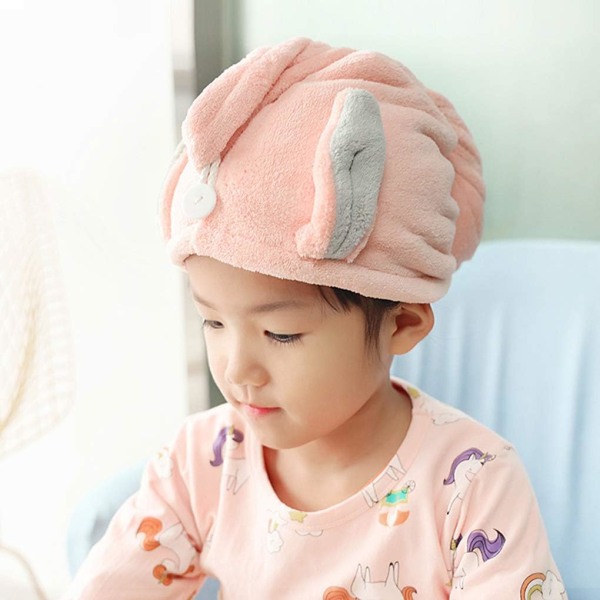 Hårhanddukar Duschmössor Handdukar för att torka av barnets hår Absorberande
