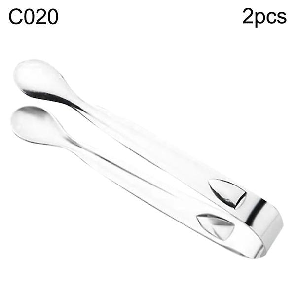 2-pak rustfrit stål kaffesukker tang Bbq grill tang