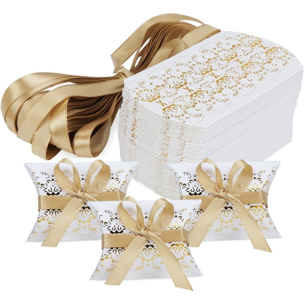 Paket med 50 favoritboxar ( print) Kuddformad bröllopspar, ZQKLA