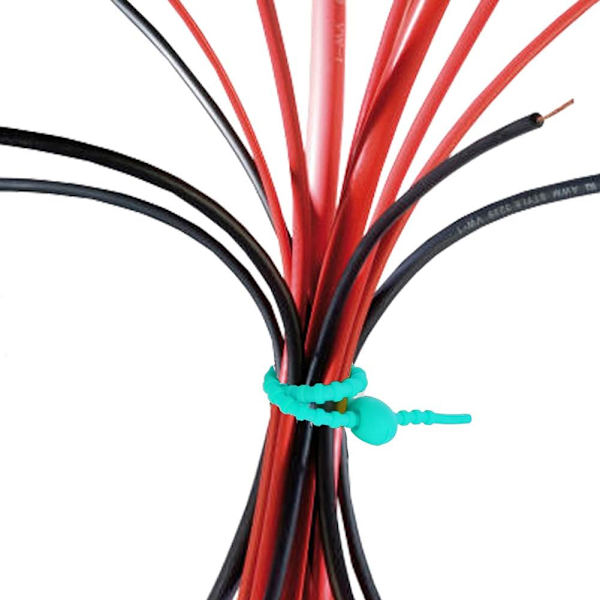 21 stk. Farverige Silikone Twist Ties, Kabel Ledning Wrap Manageme, ZQKLA
