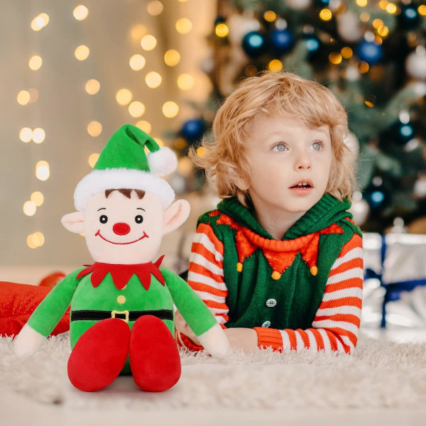 Uppstoppad tomte och tomte julplysch 2 förpackning med söt tomte C,ZQKLA