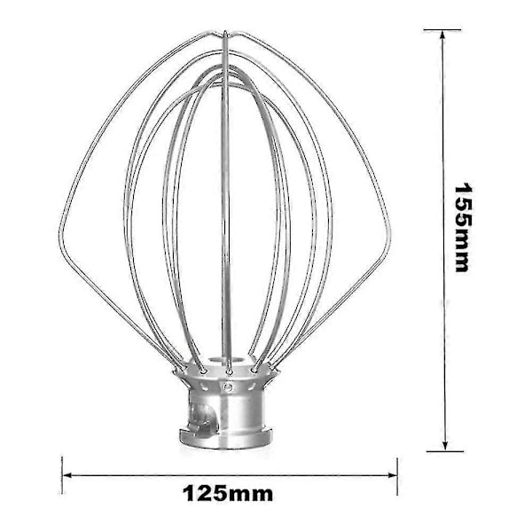 Visp i rostfritt stål 5k452ww för Kitchenaid köksmaskin