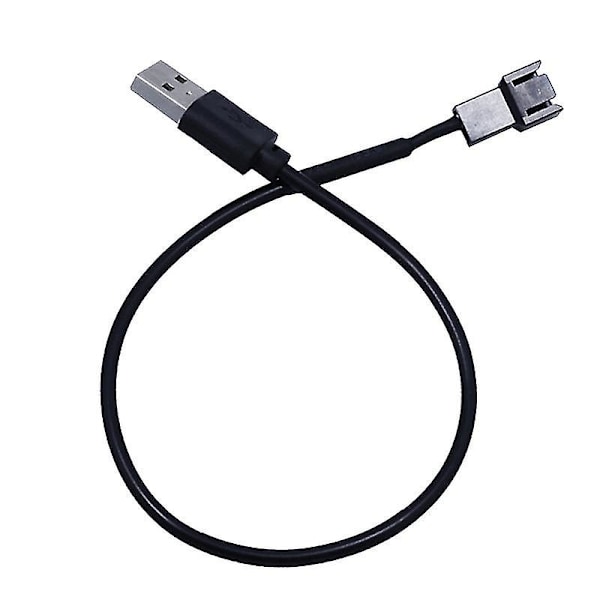 30 cm USB Han til 3-Pin Adapterkabel Konnektor til PC Computer Kabinet CPU Blæser