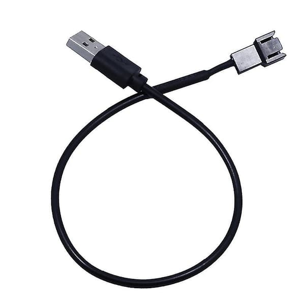 30cm USB Hane till 3-Pin Adapterkabel Kontakt för PC Dator Chassi CPU Fläkt